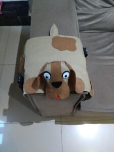almofada porta controle remoto tapete cachorrinho