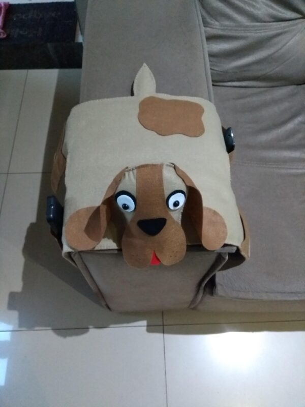 almofada porta controle remoto tapete cachorrinho